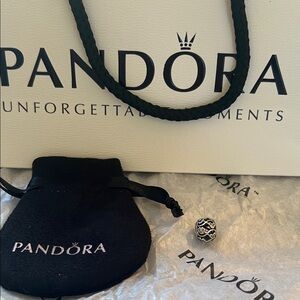 Pandora Mickey Mouse Silver Charm Bead with Pandora packaging